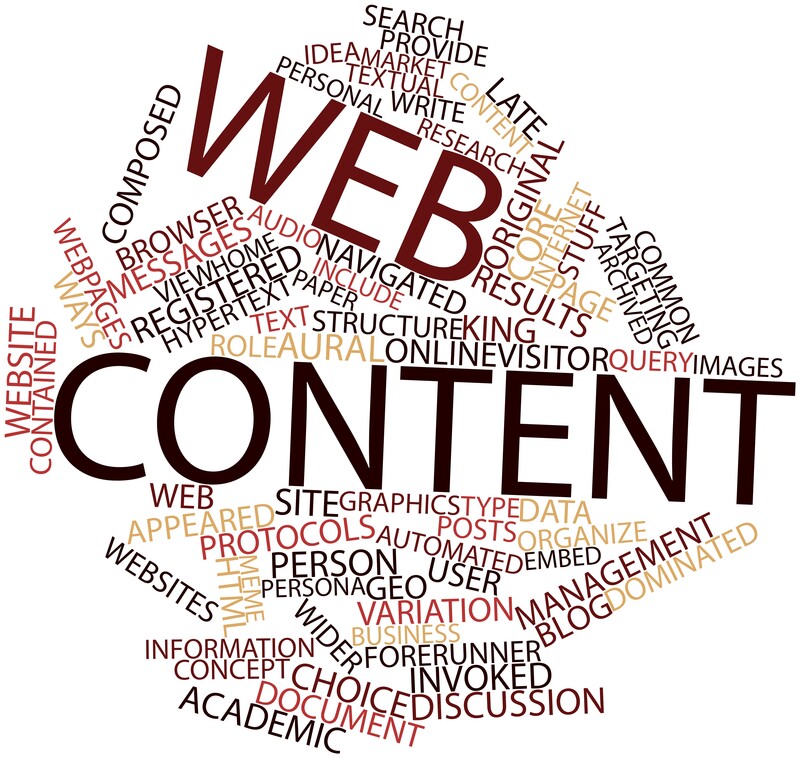 web content word map
