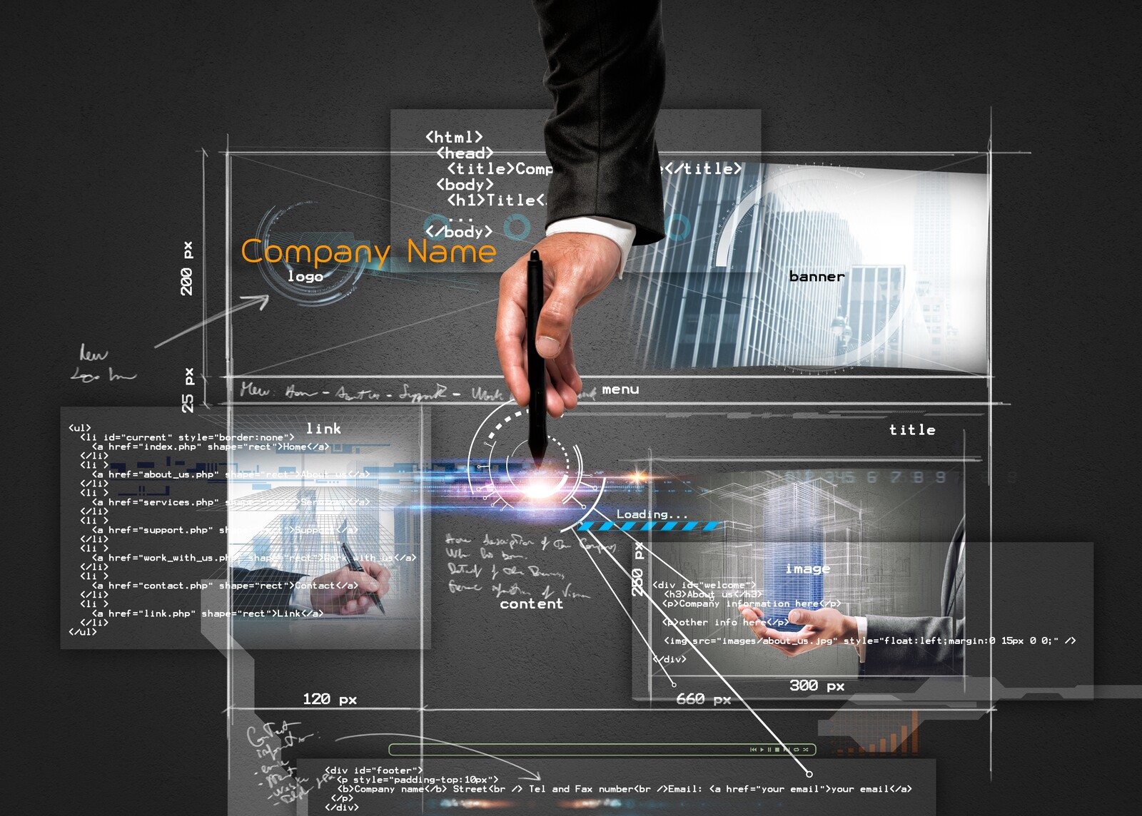 web content word map